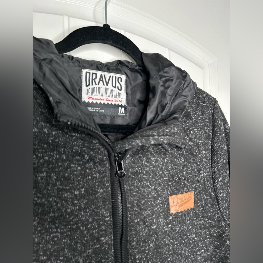 Men Dravus Black and Gray Sweatshirt hooded Jacket